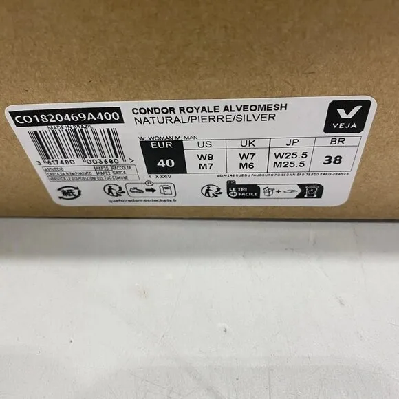 Veja Condor Royale Alveomesh Sneakers – Men’s Size 7 – Grey – Open Box