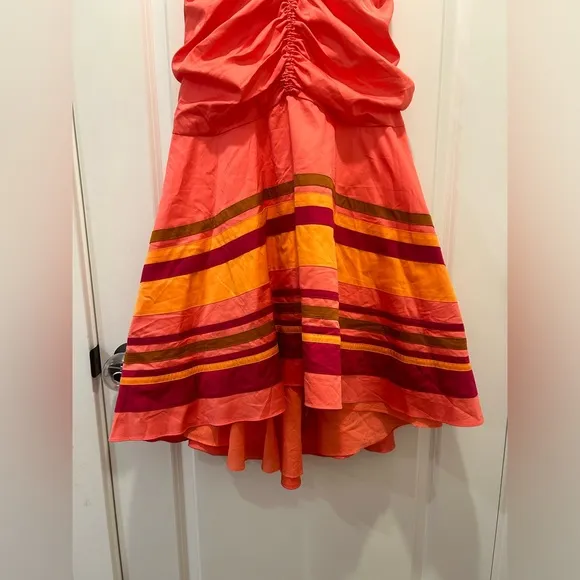 Veronica Beard Fitz Paneled Silk-Cady Midi Dress