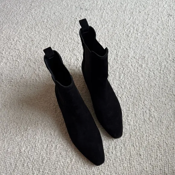 Veronica Beard Lada Black Suede Ankle Boots US 12