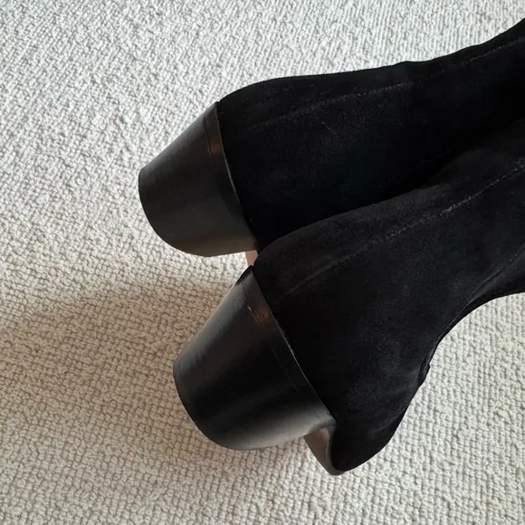Veronica Beard Lada Black Suede Ankle Boots US 12