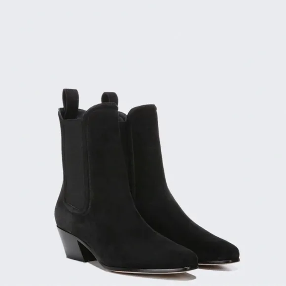 Veronica Beard Lada Black Suede Ankle Boots US 12