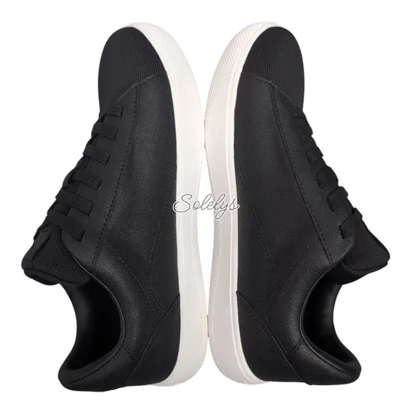 Vessi Soho 2 Black White Low Top Waterproof Vegan Leather Casual Sneaker Women 7