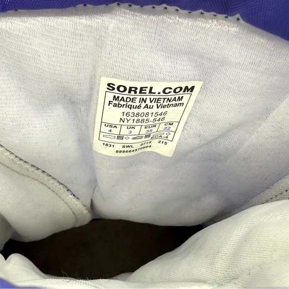 VGUC Sorel Flurry TP Insulated Waterproof Winter Snow Boots In Purple 4