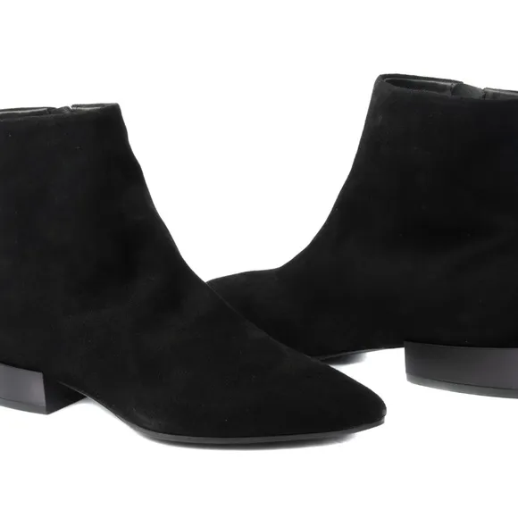 Vic Matie Black Suede Ankle Boots With Metallic He