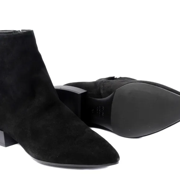 Vic Matie Black Suede Ankle Boots With Metallic He