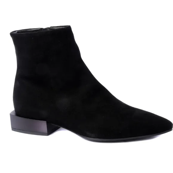 Vic Matie Black Suede Ankle Boots With Metallic He