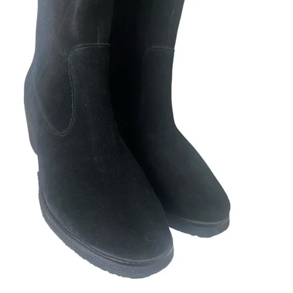 Vince Camuto 9.5 M Shianne 2 Stretch and Suede leather black over the knee