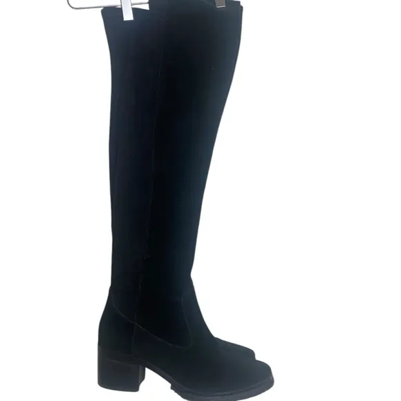 Vince Camuto 9.5 M Shianne 2 Stretch and Suede leather black over the knee