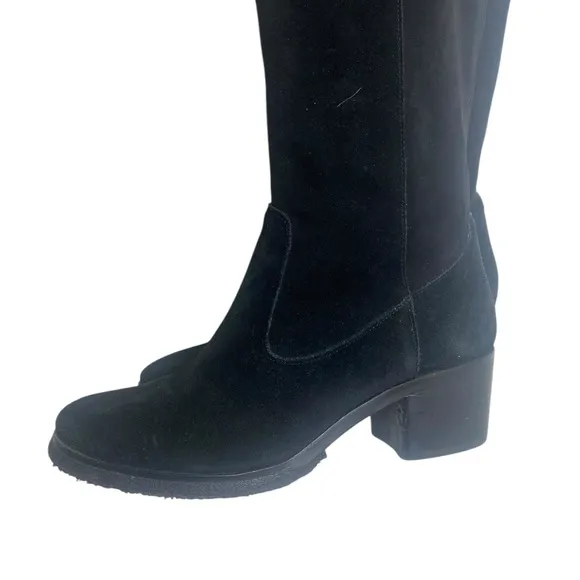 Vince Camuto 9.5 M Shianne 2 Stretch and Suede leather black over the knee