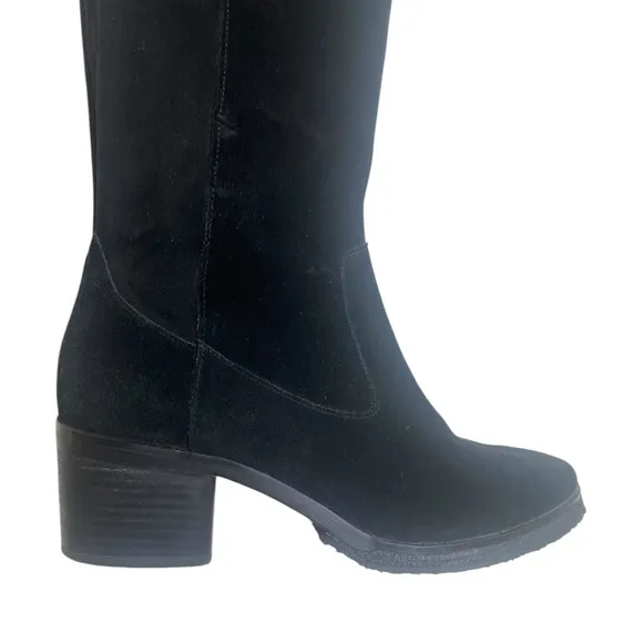 Vince Camuto 9.5 M Shianne 2 Stretch and Suede leather black over the knee