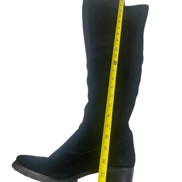 Vince Camuto 9.5 M Shianne 2 Stretch and Suede leather black over the knee