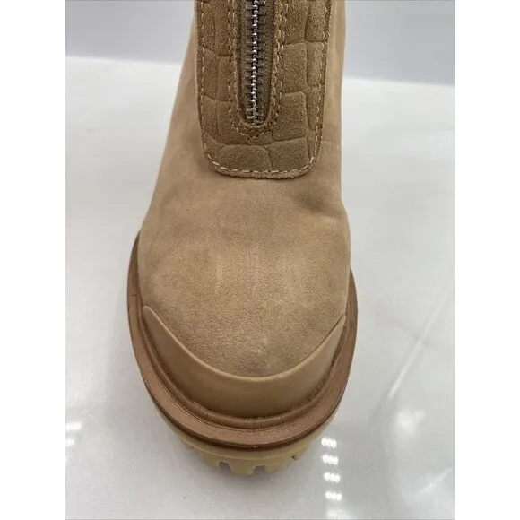 Vince Camuto Boots Women's Sz 8.5 Eberla Casual Bootie Ankle Tan Suede