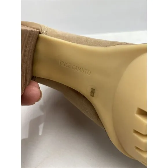 Vince Camuto Boots Women's Sz 8.5 Eberla Casual Bootie Ankle Tan Suede