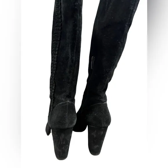 Vince Camuto Coranna tall suede heeled black boots 8.5