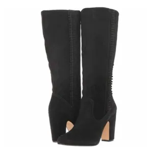 Vince Camuto Coranna tall suede heeled black boots 8.5