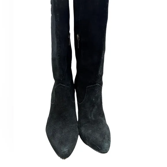 Vince Camuto Coranna tall suede heeled black boots 8.5