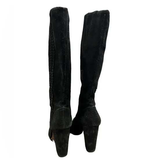 Vince Camuto Coranna tall suede heeled black boots 8.5