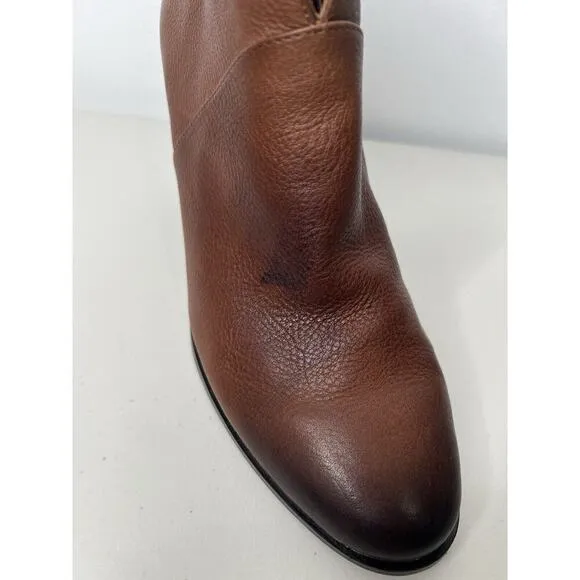 Vince Camuto Franell Cognac Leather Ankle Boots Women’s Size 10