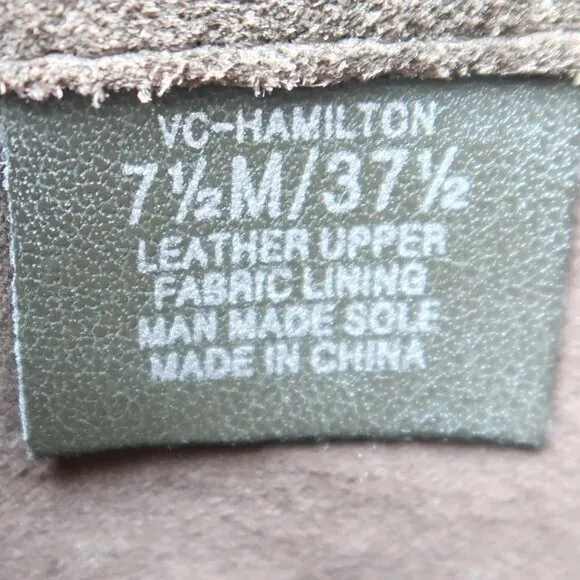 Vince Camuto Hamilton Green Suede Leather Block Heel Ankle Boots Booties 7.5