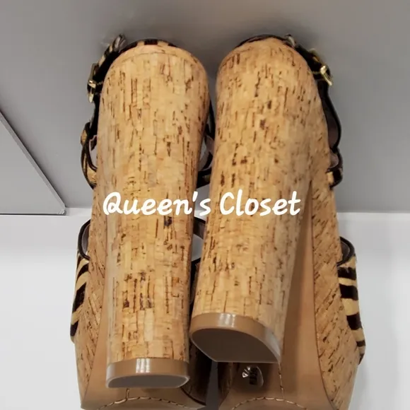 Vince Camuto | Vc Deville Zebra Print Platform Sandals | BRAND NEW