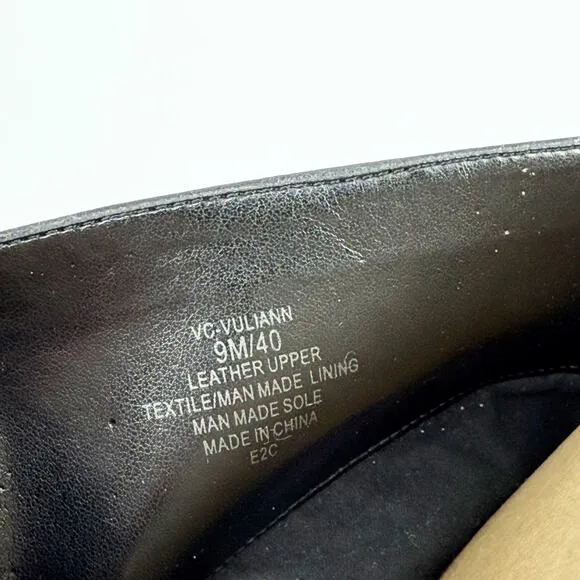 Vince Camuto Womens Vuliann Tall Boots US 9M EU 40 Black Leather NIB