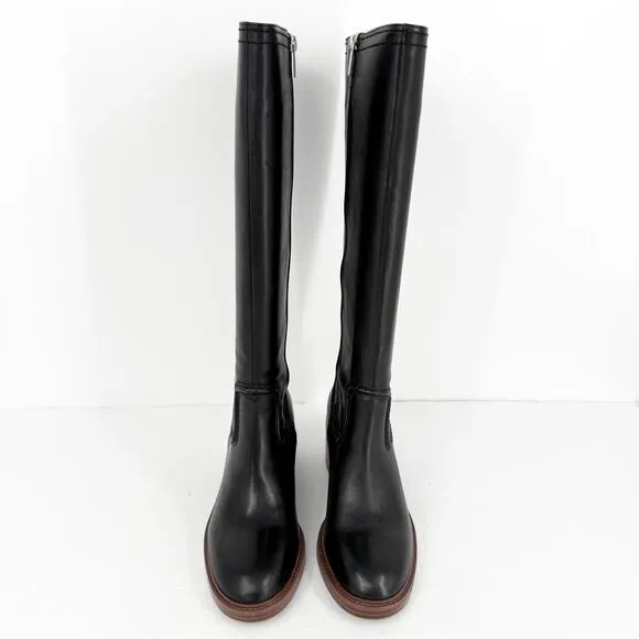 Vince Camuto Womens Vuliann Tall Boots US 9M EU 40 Black Leather NIB