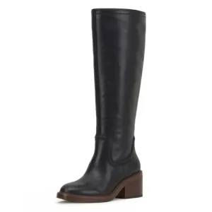 Vince Camuto Womens Vuliann Tall Boots US 9M EU 40 Black Leather NIB