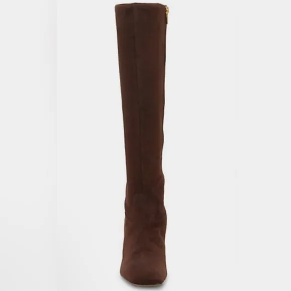 Vince Camuto Kalinder knee high suede boot in root beer brown size 7.5