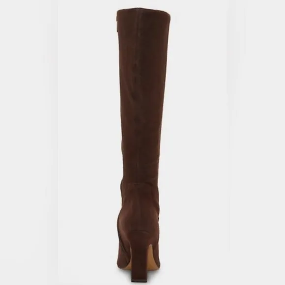 Vince Camuto Kalinder knee high suede boot in root beer brown size 7.5