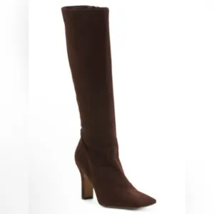 Vince Camuto Kalinder knee high suede boot in root beer brown size 7.5