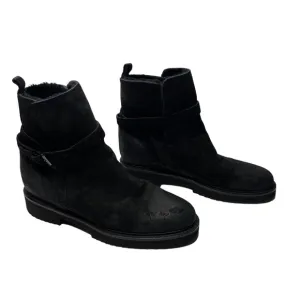 Vince | Claudia Suede &amp; Shearling Boots in Black US 10/EU 40