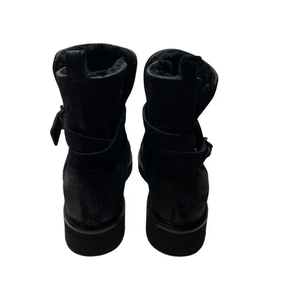Vince | Claudia Suede &amp; Shearling Boots in Black US 10/EU 40
