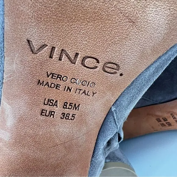 VINCE Ridley Suede Grey Boots Booties 8.5