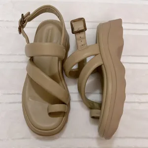 Vince Santa Cruz Leather Slingback Leather Platform Sandals