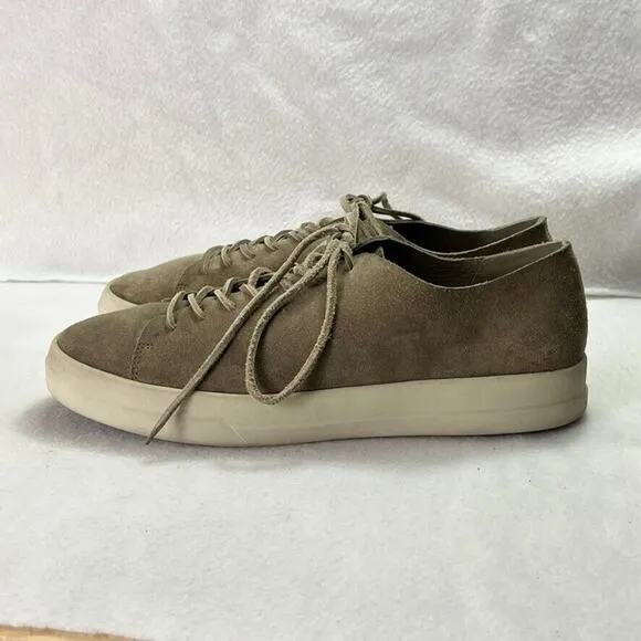 Vince Sneakers Mens 11.5M Brown Suede Leather Casual Shoes Lace Up Lined