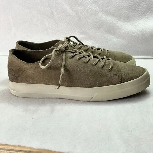 Vince Sneakers Mens 11.5M Brown Suede Leather Casual Shoes Lace Up Lined