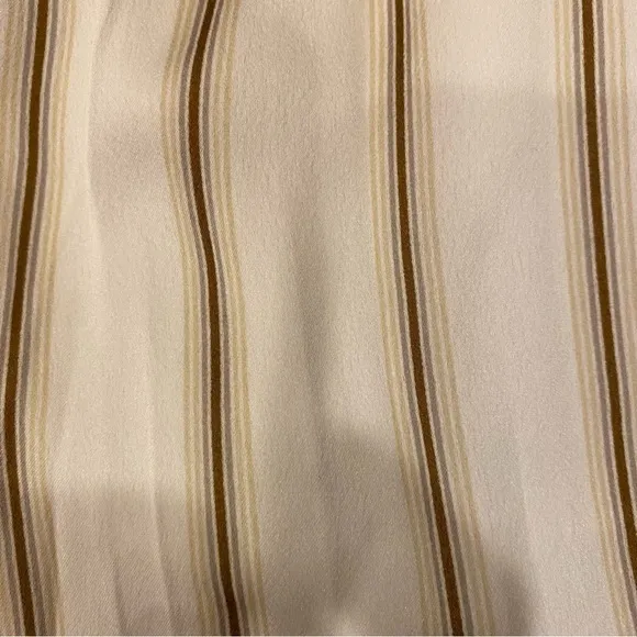 Vince Women’s Optic White Panel Midi A-Line Pleated Skirt sz S