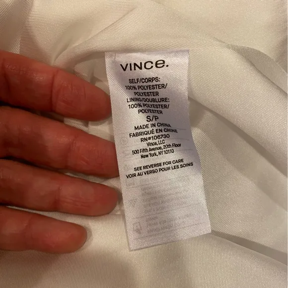 Vince Women’s Optic White Panel Midi A-Line Pleated Skirt sz S