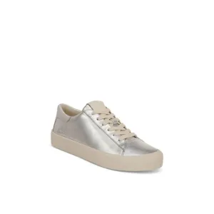 VINCE. Womens Silver Debossed Gabi Platform Leather Sneakers Shoes 9 M