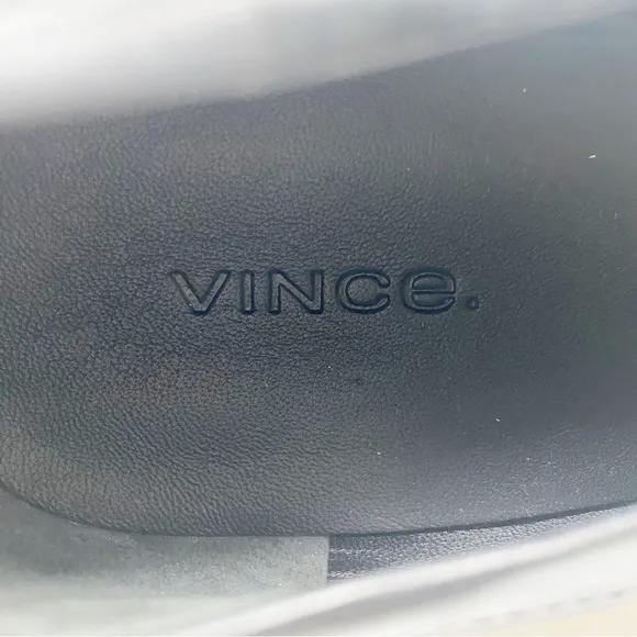 Vince Zeta Platform Shoes Leather Platform Loafers Shoes Black 10M