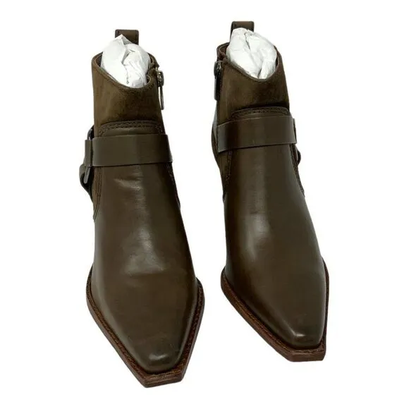 Vince Camuto Nenanie Leather Suede Bootie Taupe Size 8 NWT