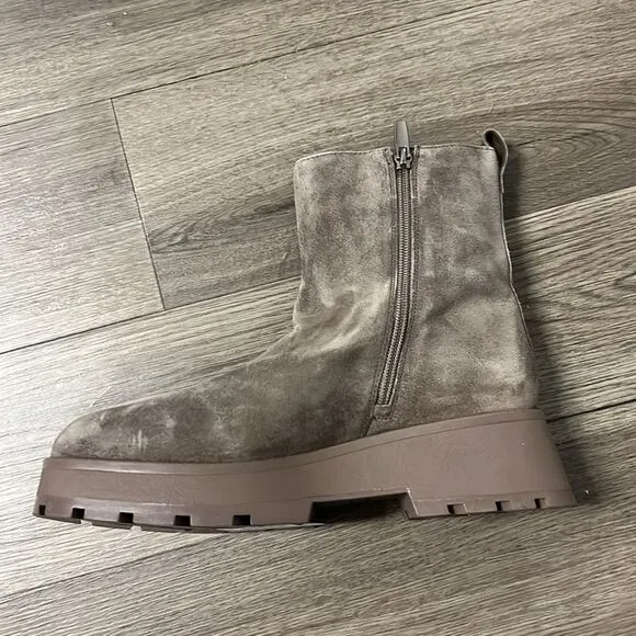 Vince Camuto Womens Neframes Zipper Block Heel Ankle Boots US 9