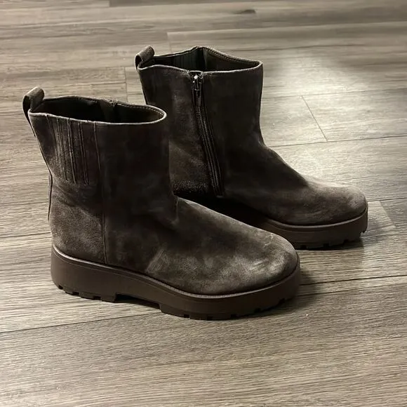 Vince Camuto Womens Neframes Zipper Block Heel Ankle Boots US 9