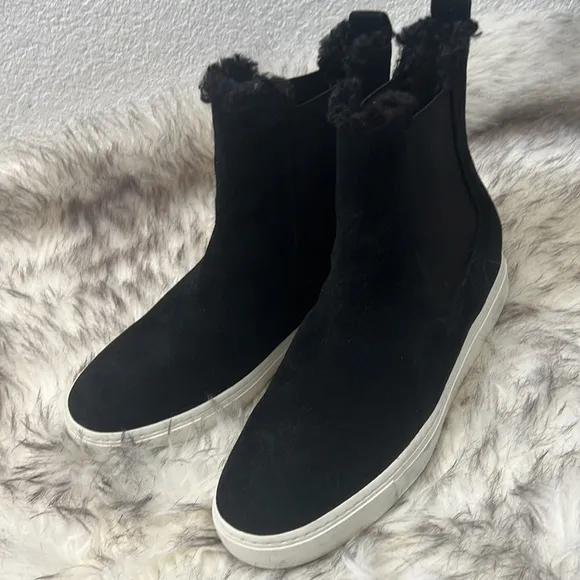 VINCENorman 2 Suede &amp; Faux Fur-Lined Boots