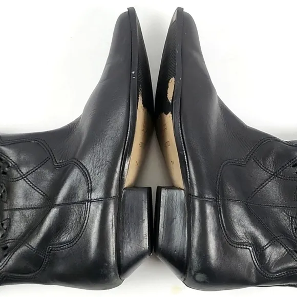 Vintage 1980s Mister Shoes by Markon Footwear Leather Cut Out Western Bo…