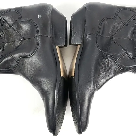 Vintage 1980s Mister Shoes by Markon Footwear Leather Cut Out Western Bo…