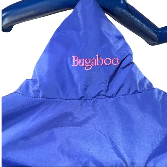 Vintage 90’s Columbia women's Bugaboo blue &amp; pink windbreaker snowsuit. Size M