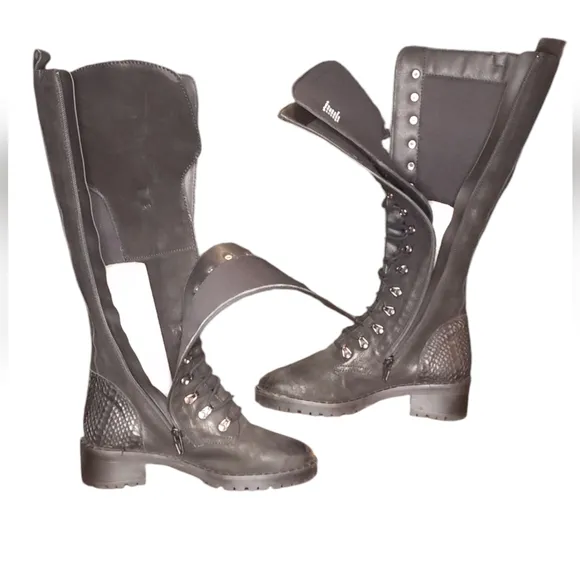 Vintage Foundry Company Women's Henrietta Tall Boot Black Size 6.5