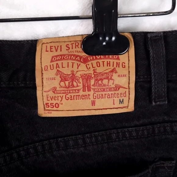 Vintage Levi's 550 Relaxed Fit Tapered Leg 14 Reg Black