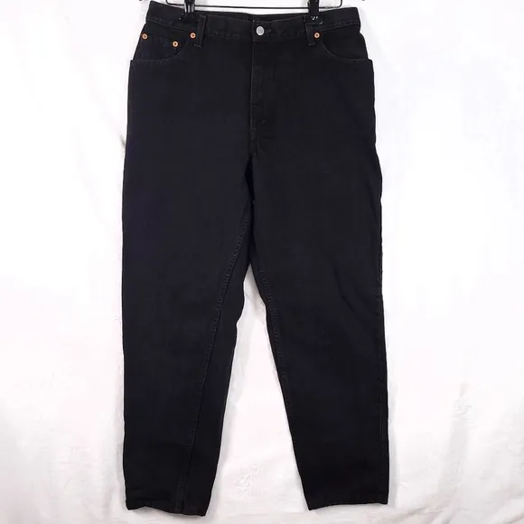 Vintage Levi's 550 Relaxed Fit Tapered Leg 16 Reg Black